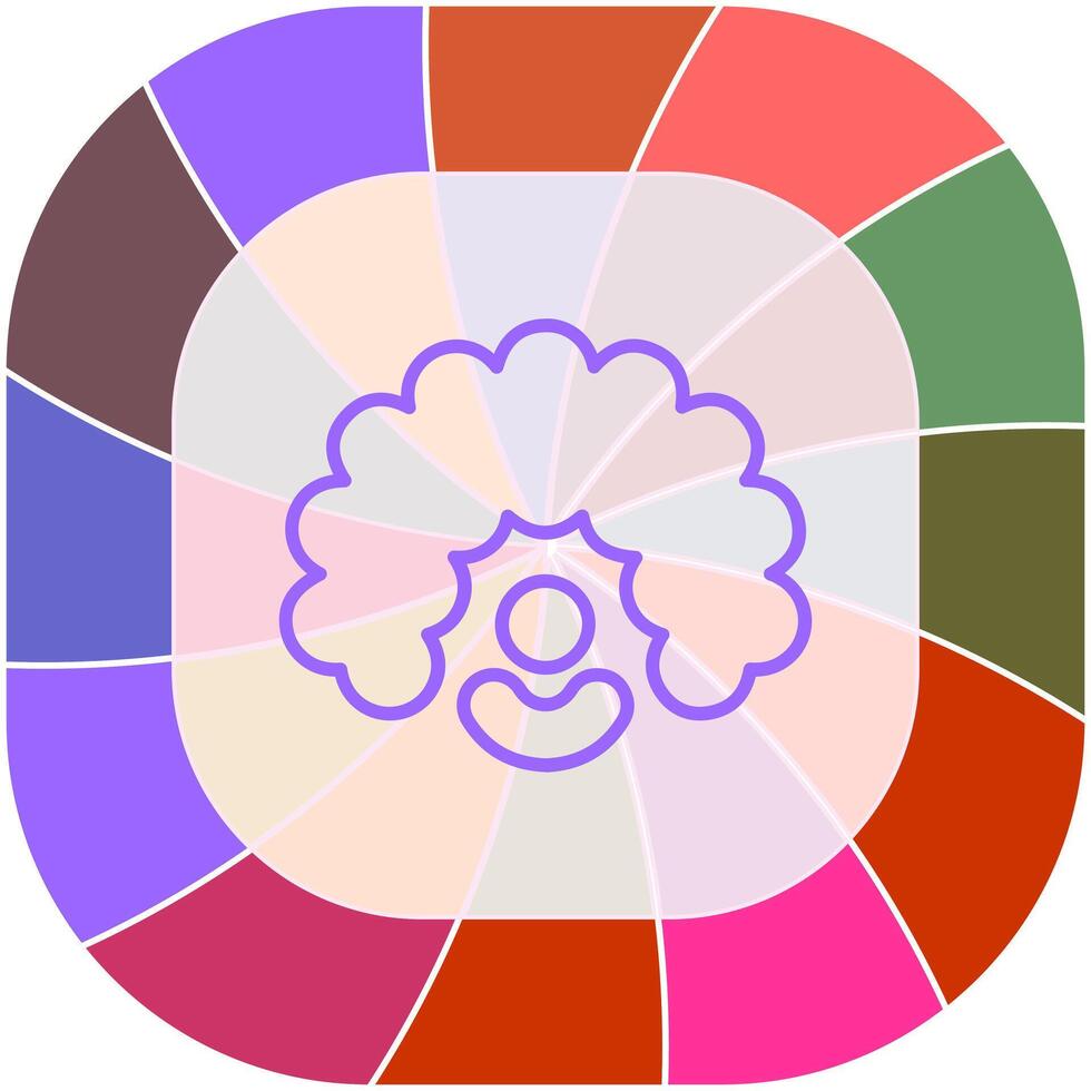 Clown Wig Icon Design vector