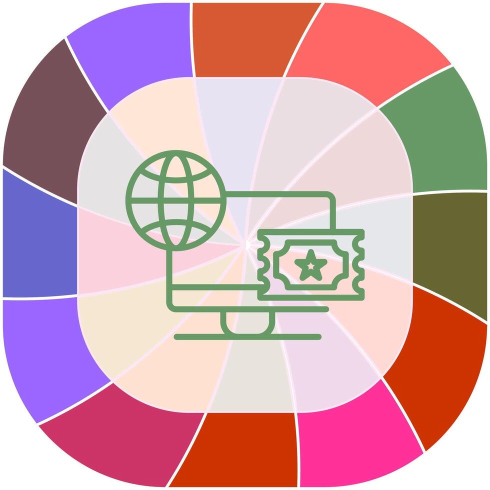 Ticket System Icon Design vector