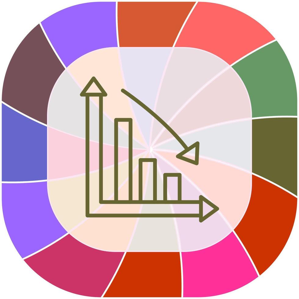 Chart Down Icon Design vector