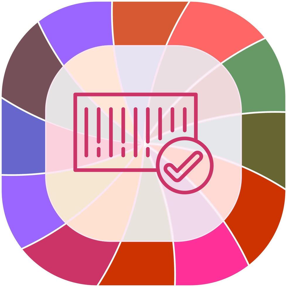 Barcode Check-in Icon Design vector