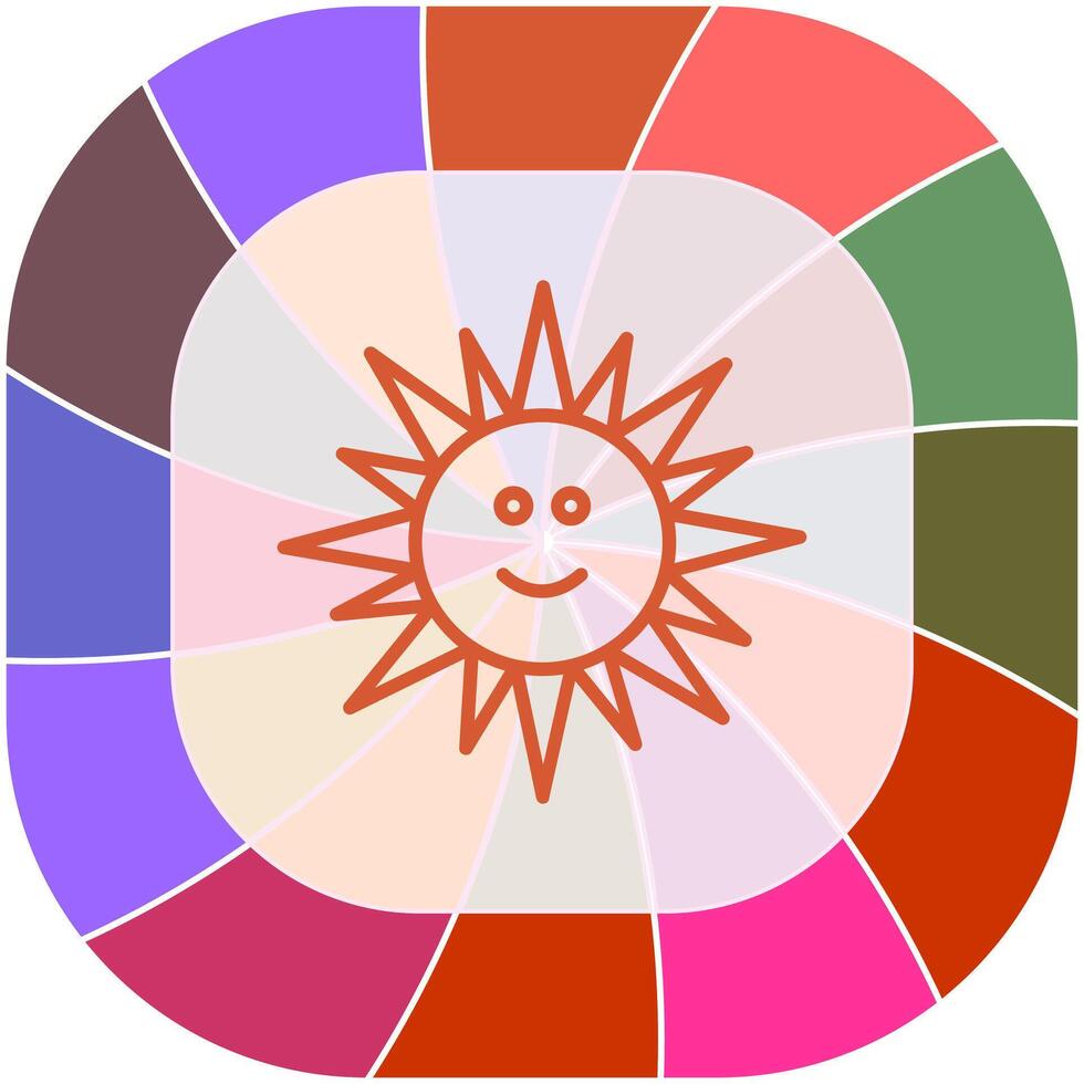 Sun with Face Icon Design vector