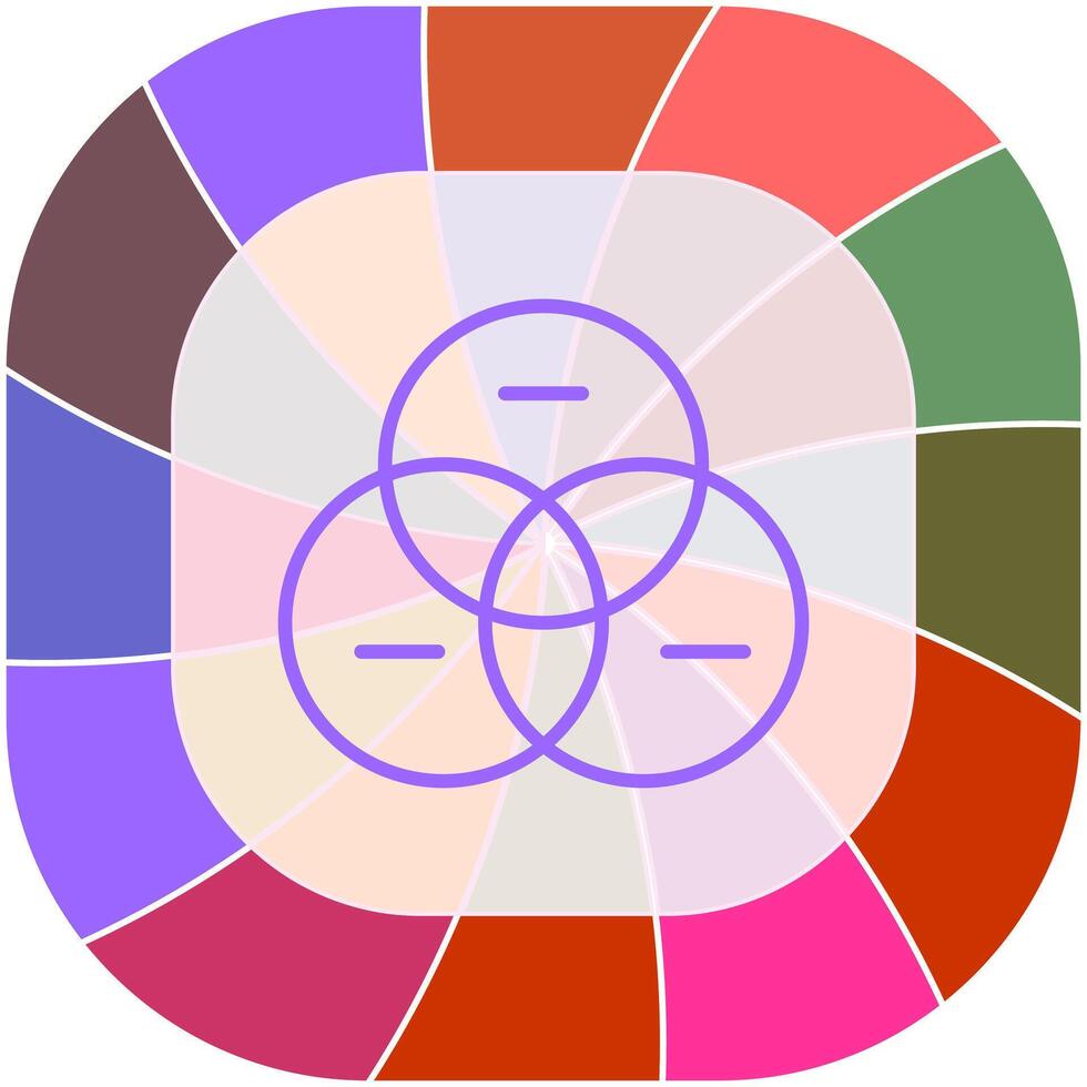Venn Diagram Icon Design vector