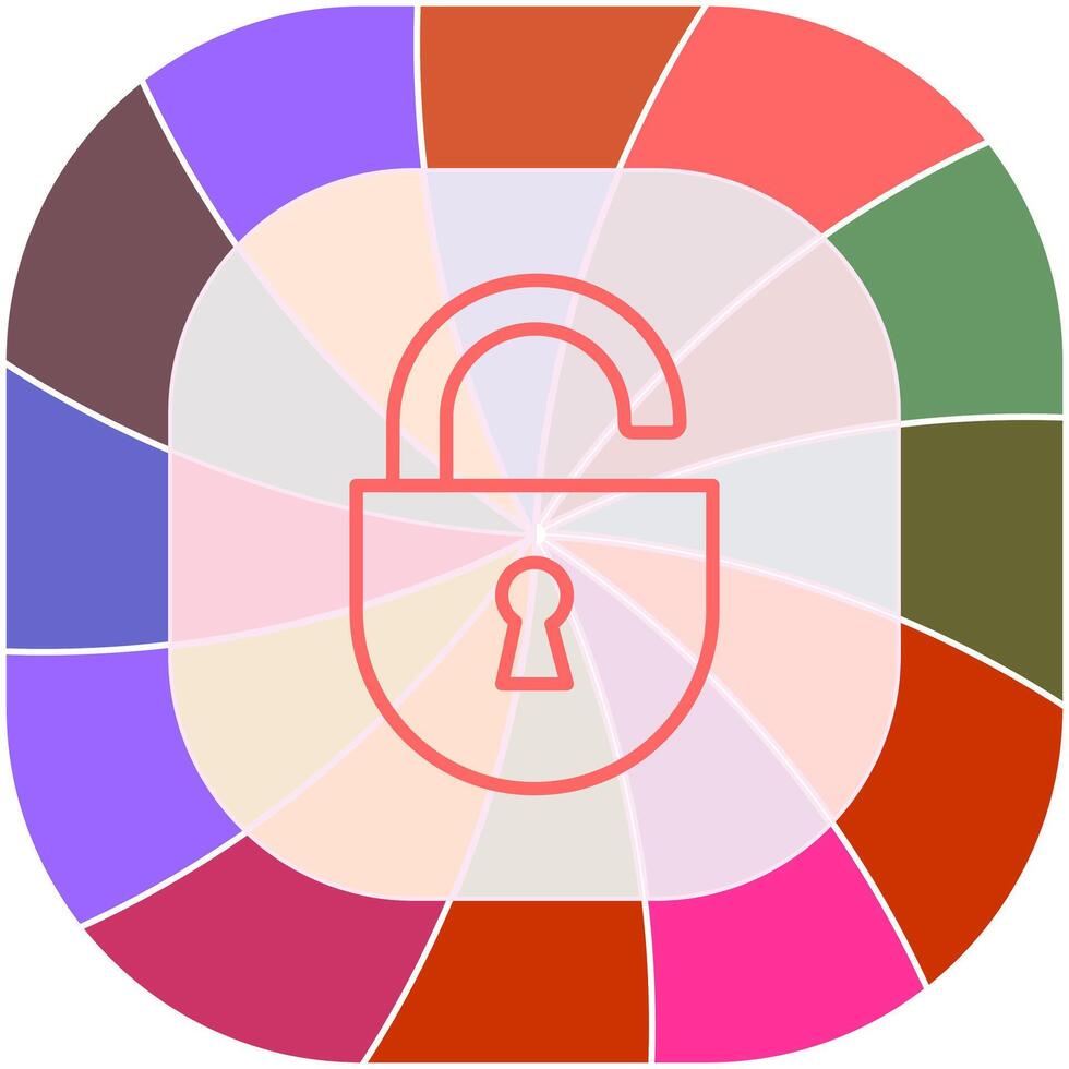 Open Lock Icon Design vector