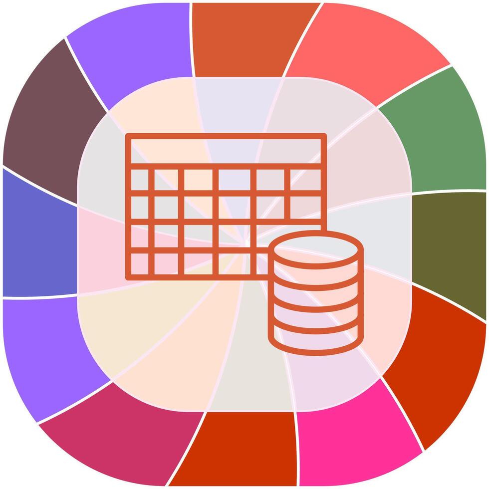 Table Data Icon Design vector