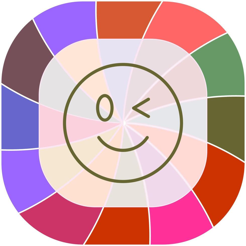 Winking Face Icon Design vector