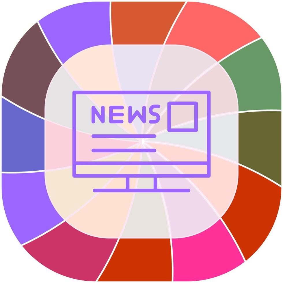 Social Media News Icon Design vector