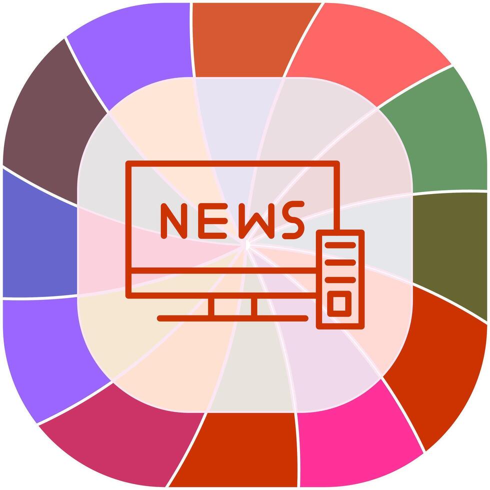 TV News Icon Design vector