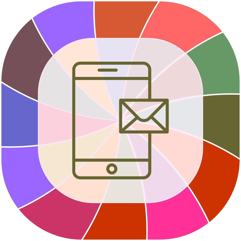 Mobile E-mail Icon Design vector