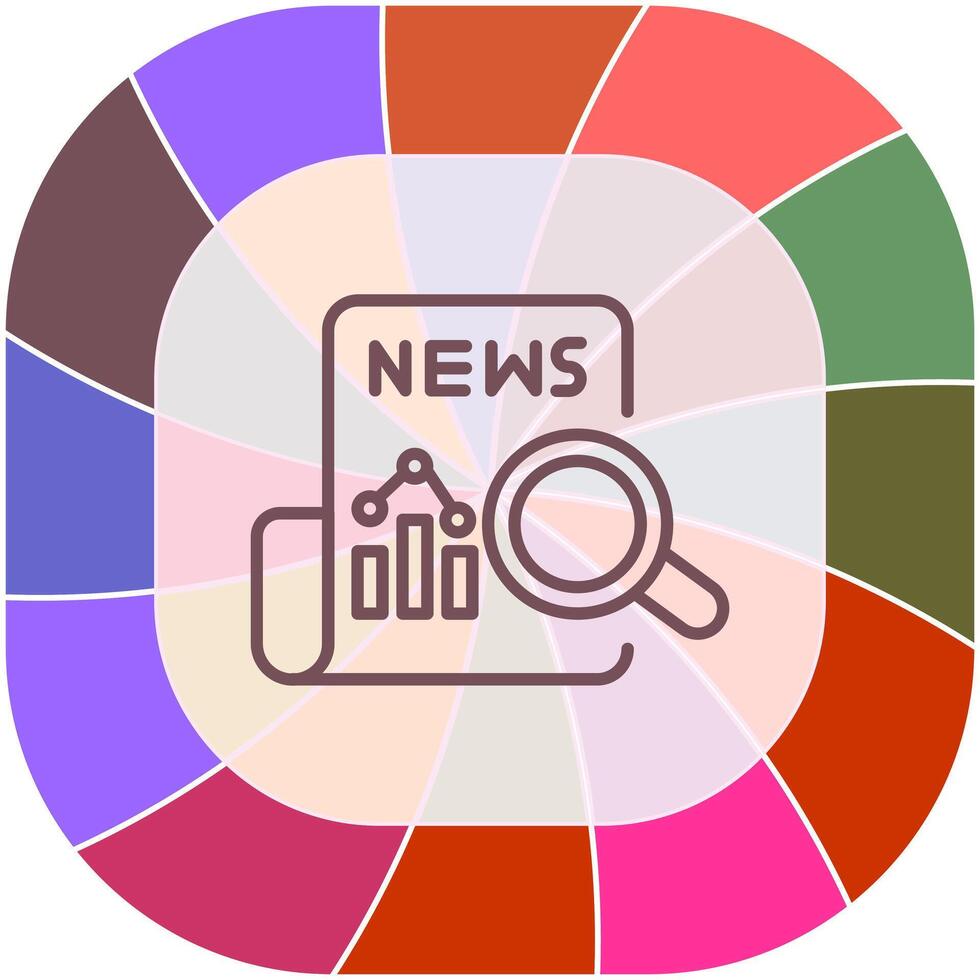 News Analysis Icon Design vector
