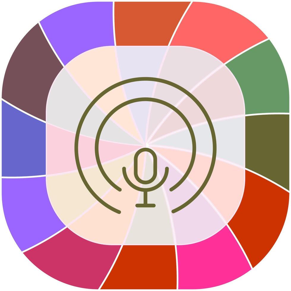 News Podcast Icon Design vector
