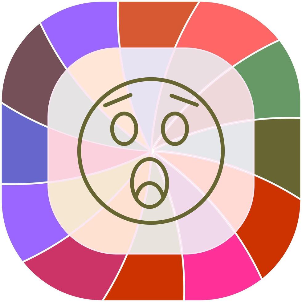 Astonished Face Icon Design vector