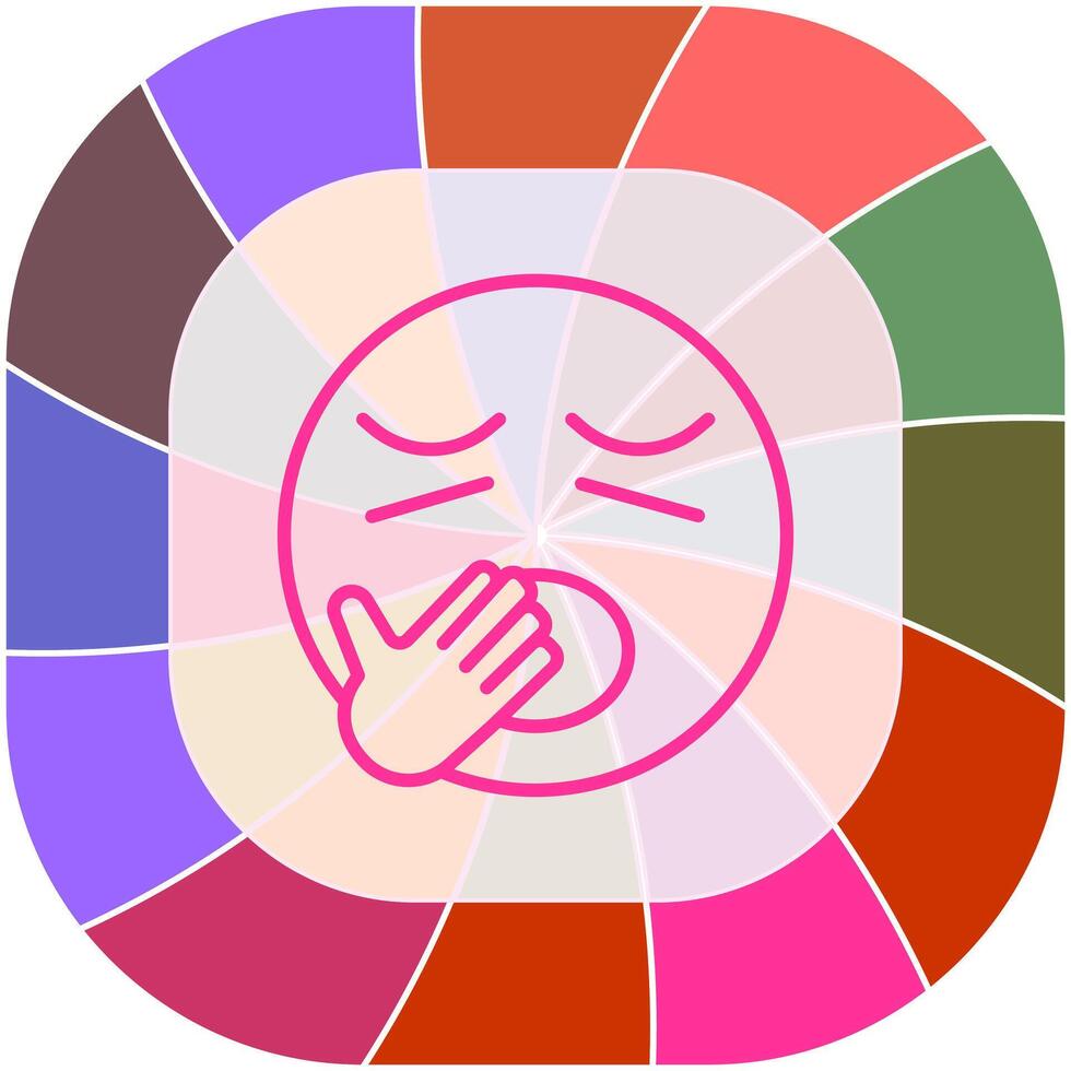 Yawning Face Icon Design vector