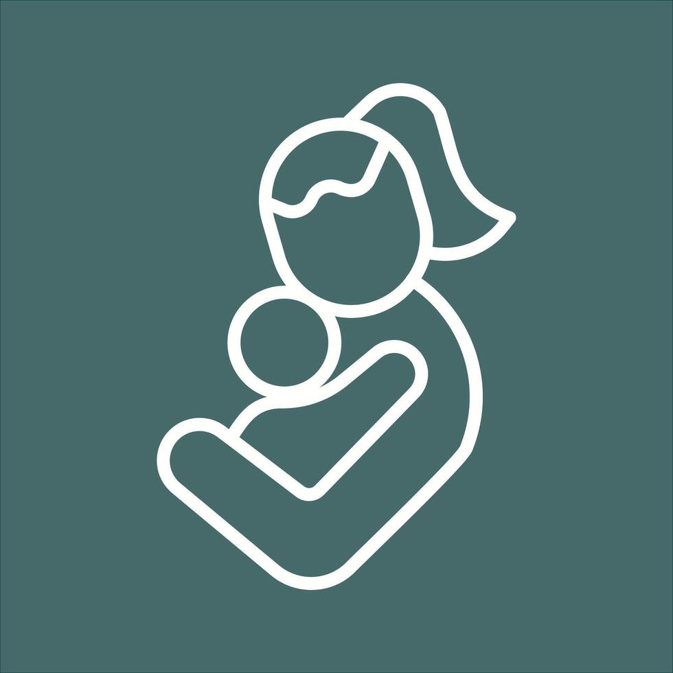 Mother and Child Icon Design vector
