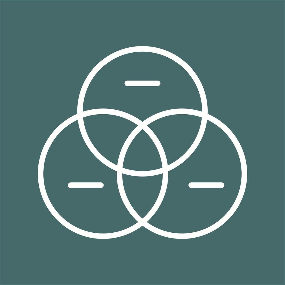 Venn Diagram Icon Design vector