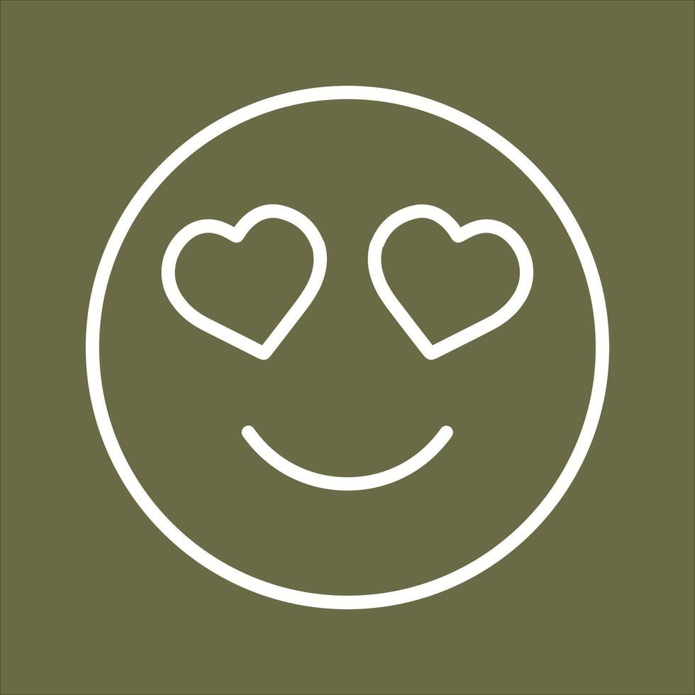 Smiling Face with Hearts Icon Design vector