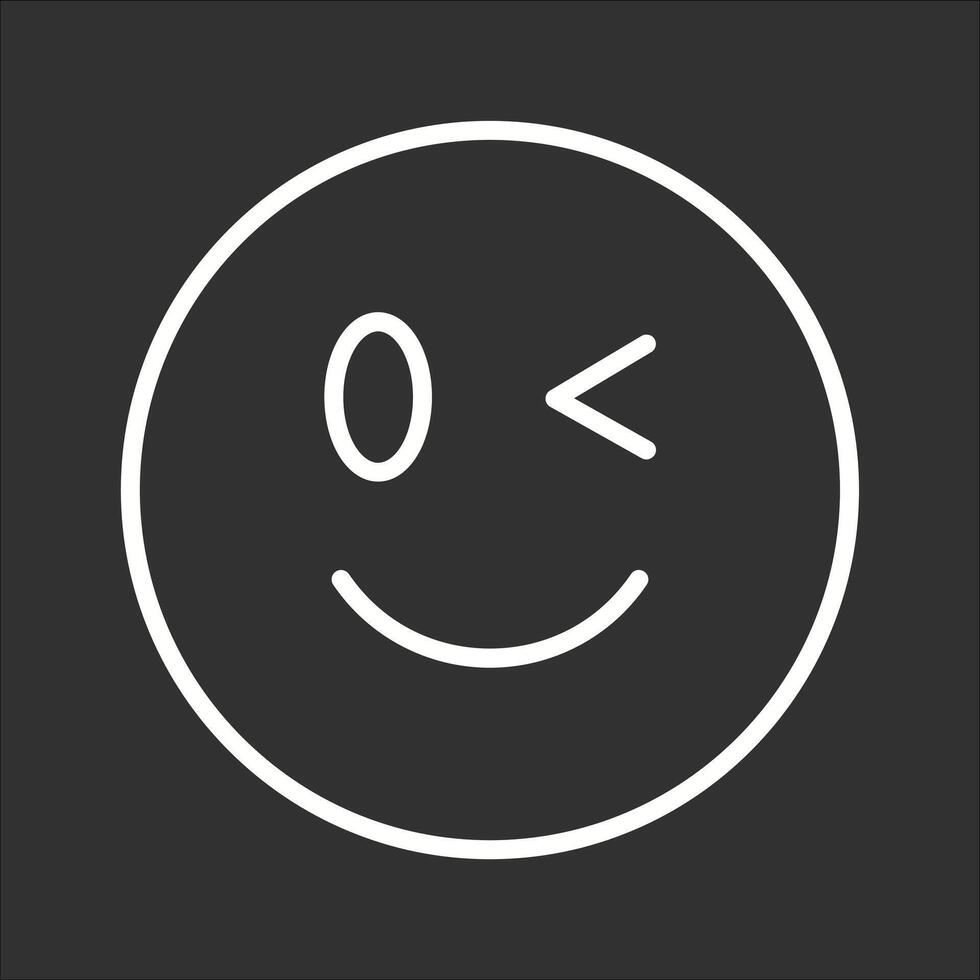 Winking Face Icon Design vector