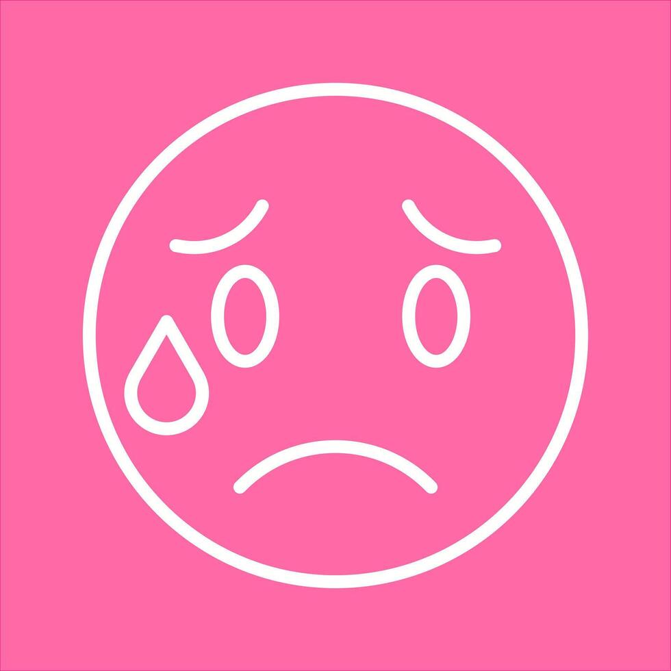 Crying Face Icon Design vector