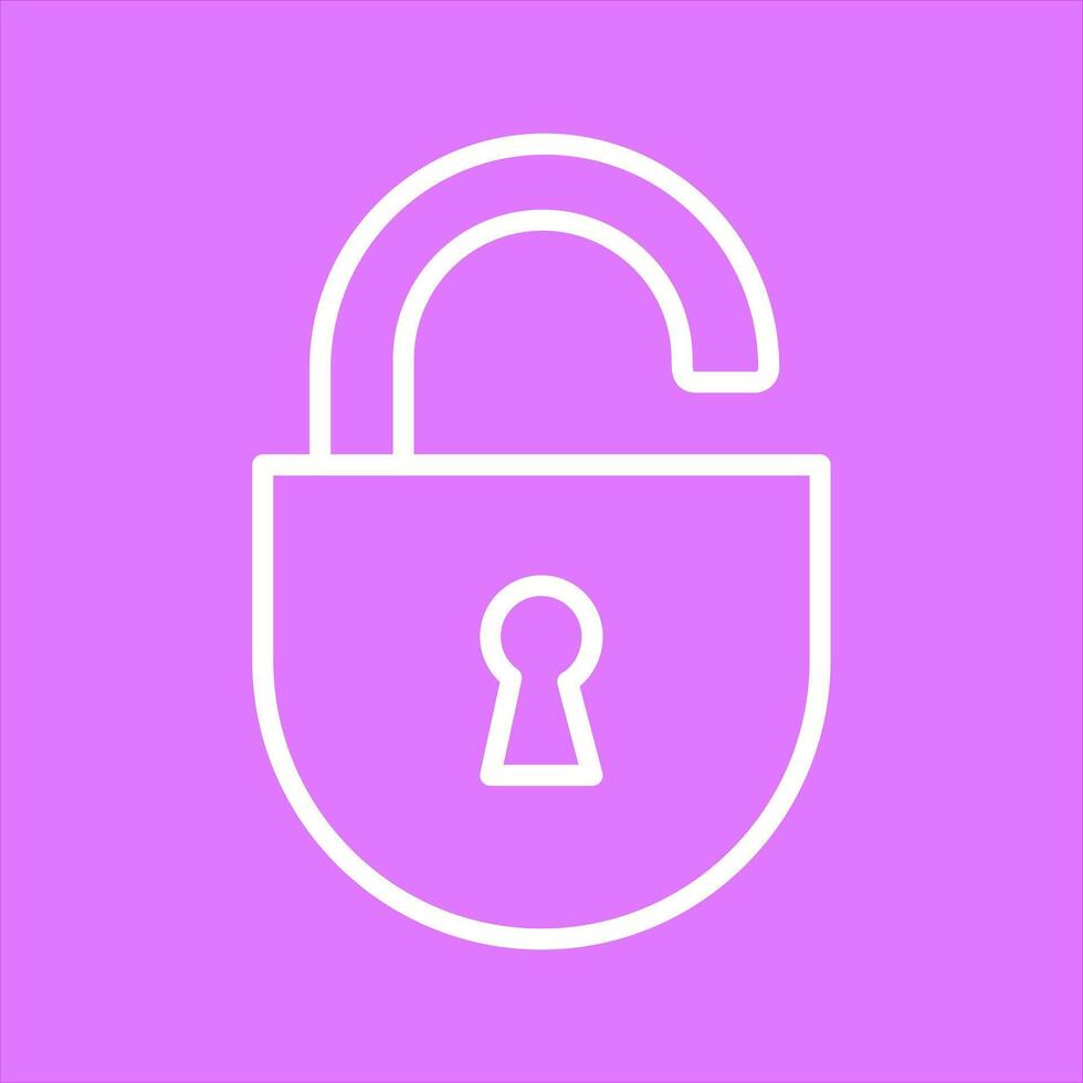 Open Lock Icon Design vector