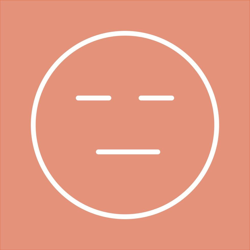 Neutral Face Icon Design vector