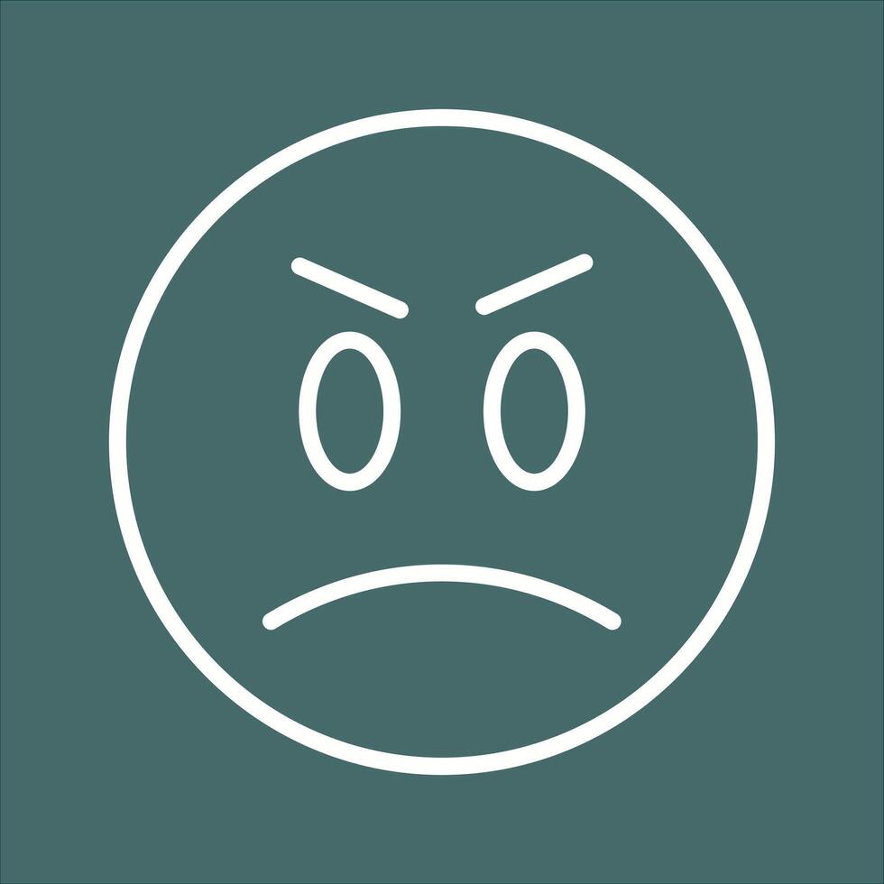 Angry Face Icon Design vector