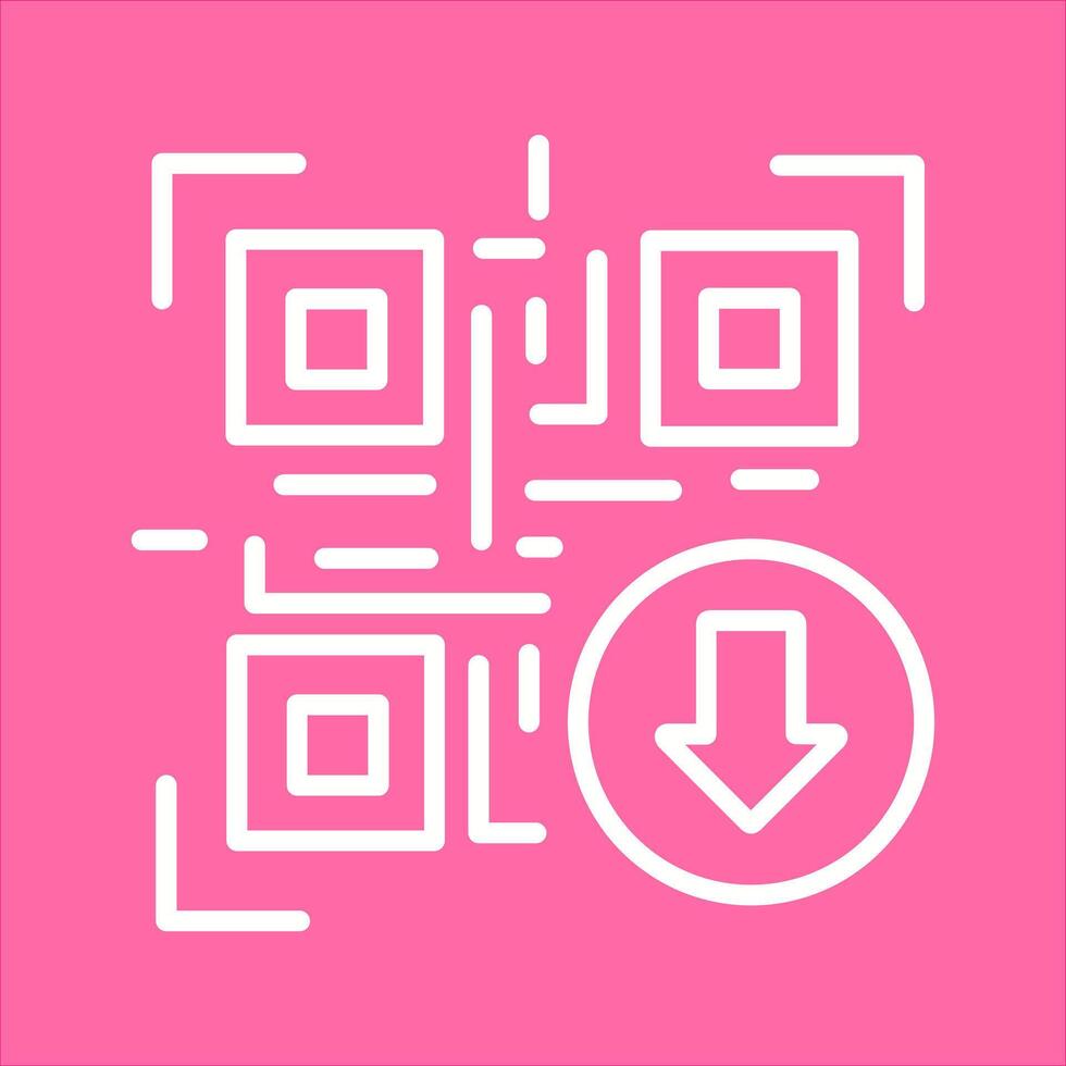 QR Code Download Icon Design vector