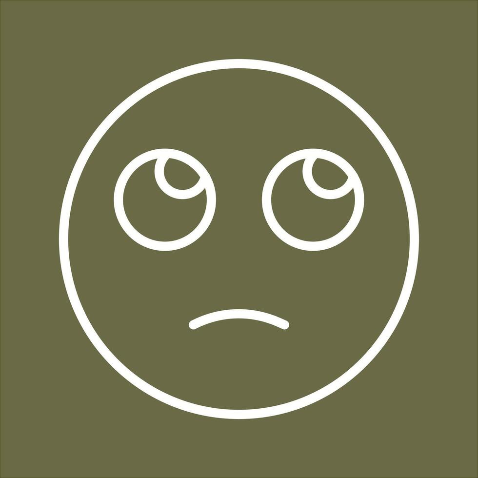 Face with Rolling Eyes Icon Design vector