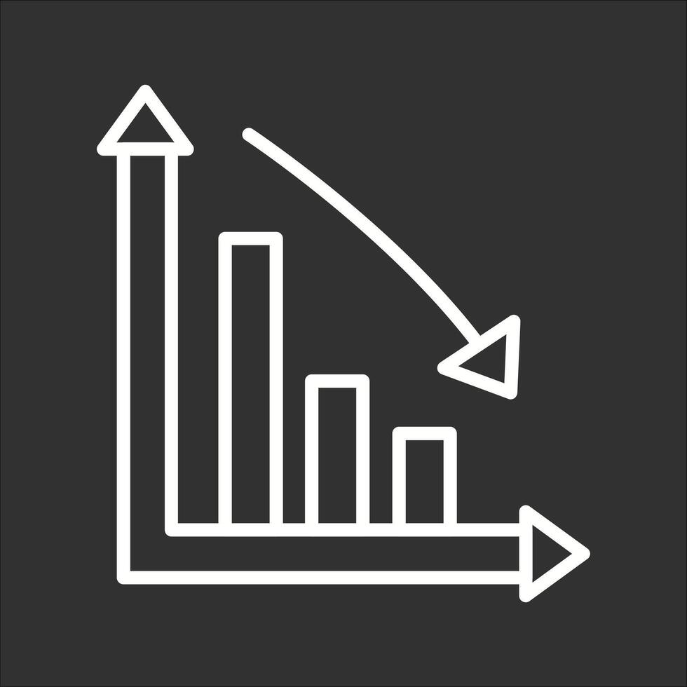 Chart Down Icon Design vector