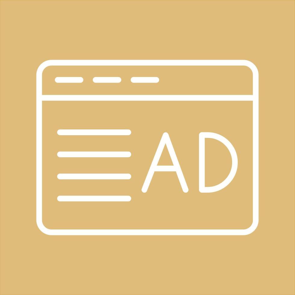 Ad Placement Icon Design vector