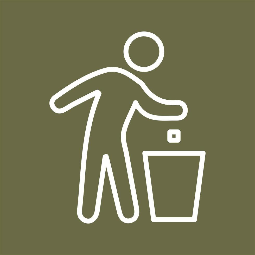 Litter in Bin Sign Icon Design vector