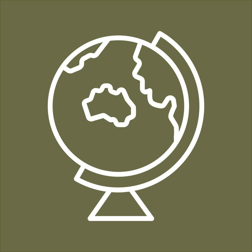 Earth Globe Asia Australia Icon Design vector
