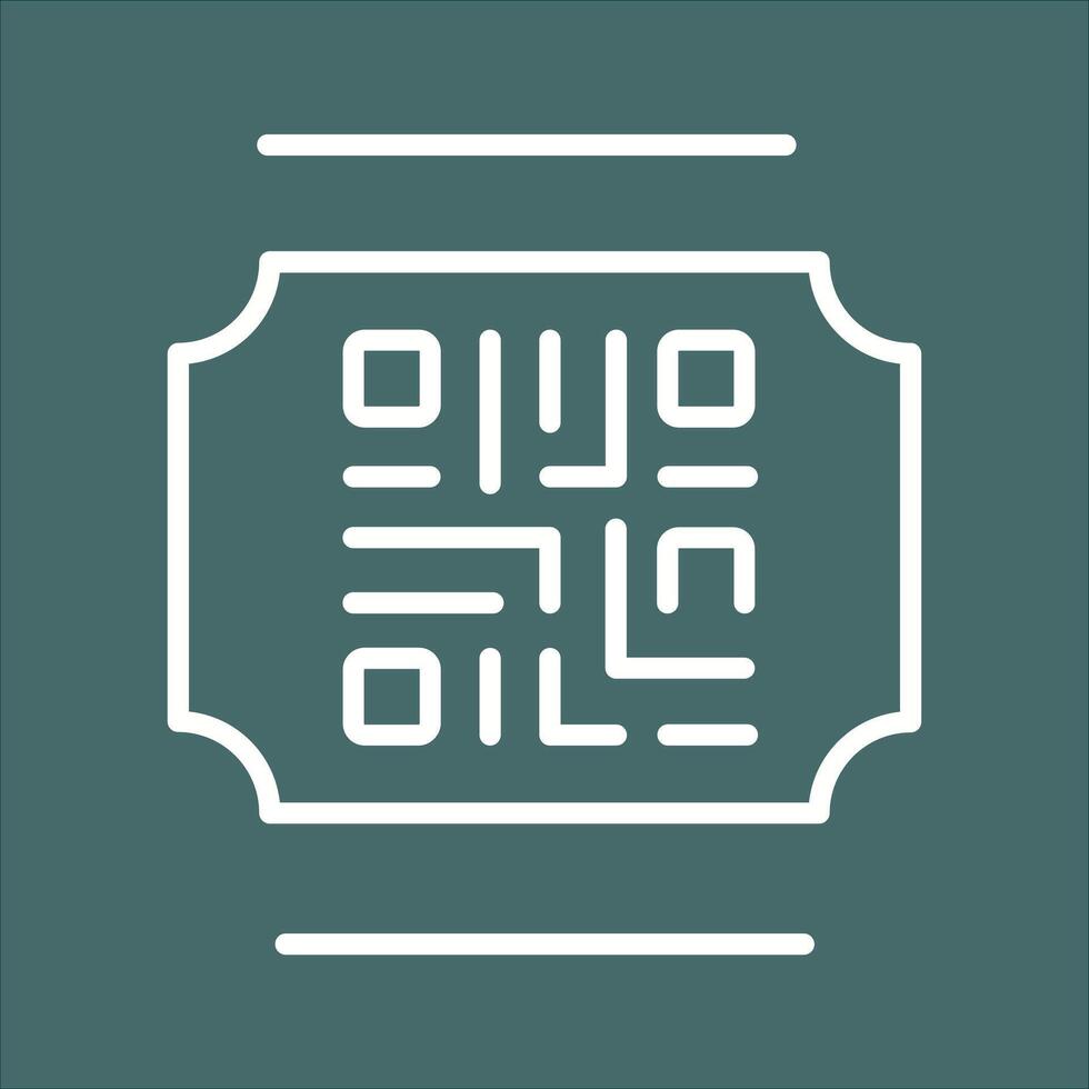 QR Code Ticket Icon Design vector