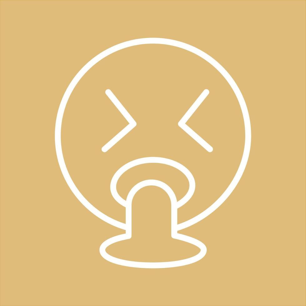 Face Vomiting Icon Design vector