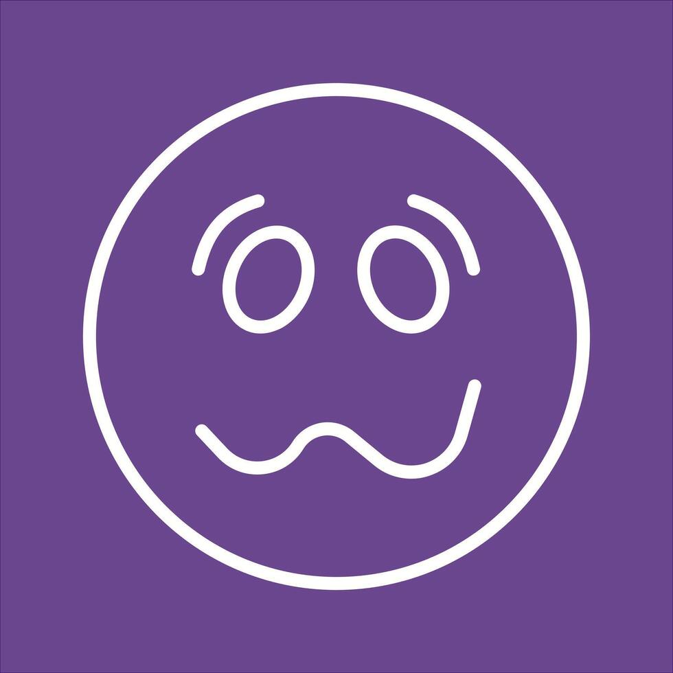 Woozy Face Icon Design vector
