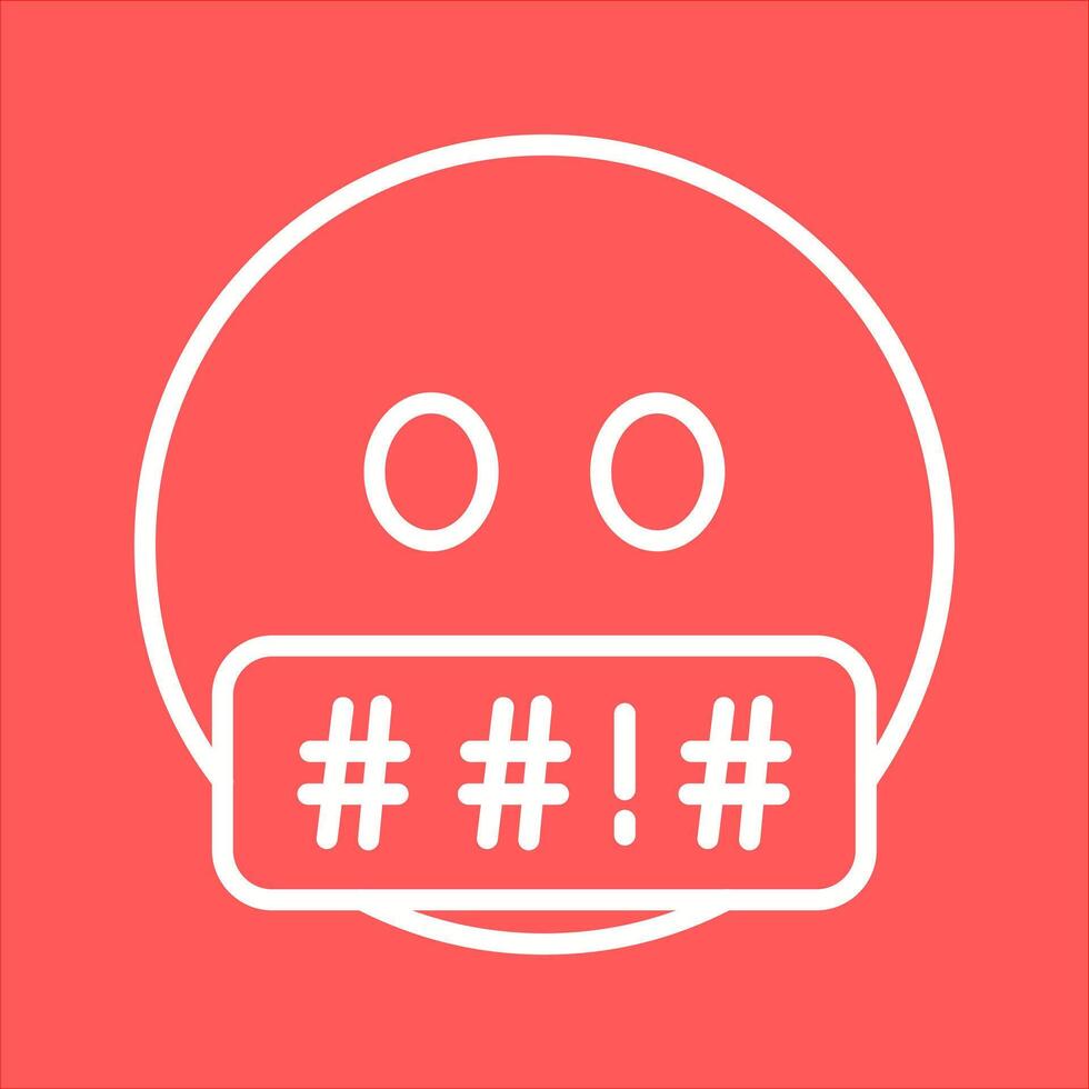 Face with Symbols on Mouth Icon Design vector