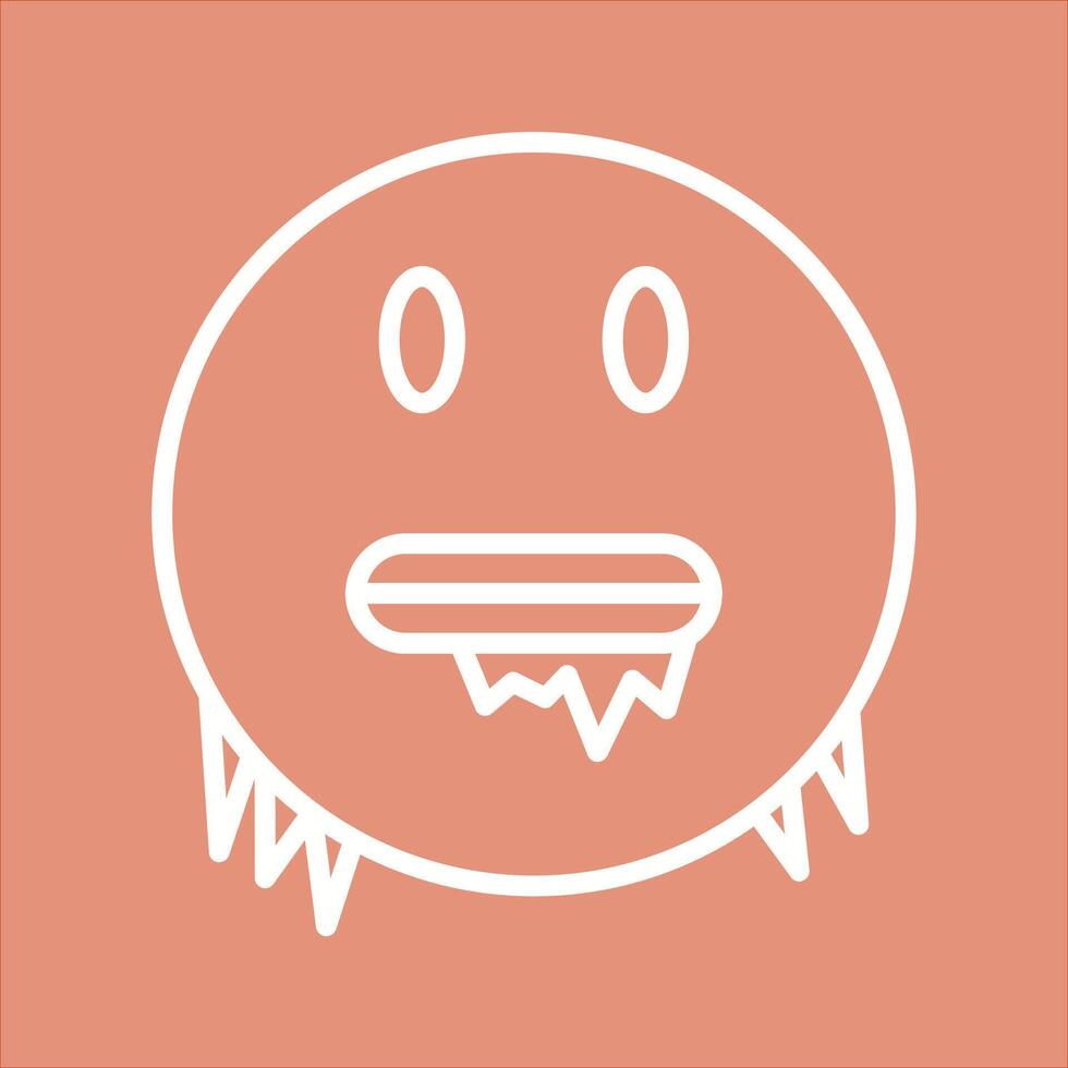 Cold Face Icon Design vector