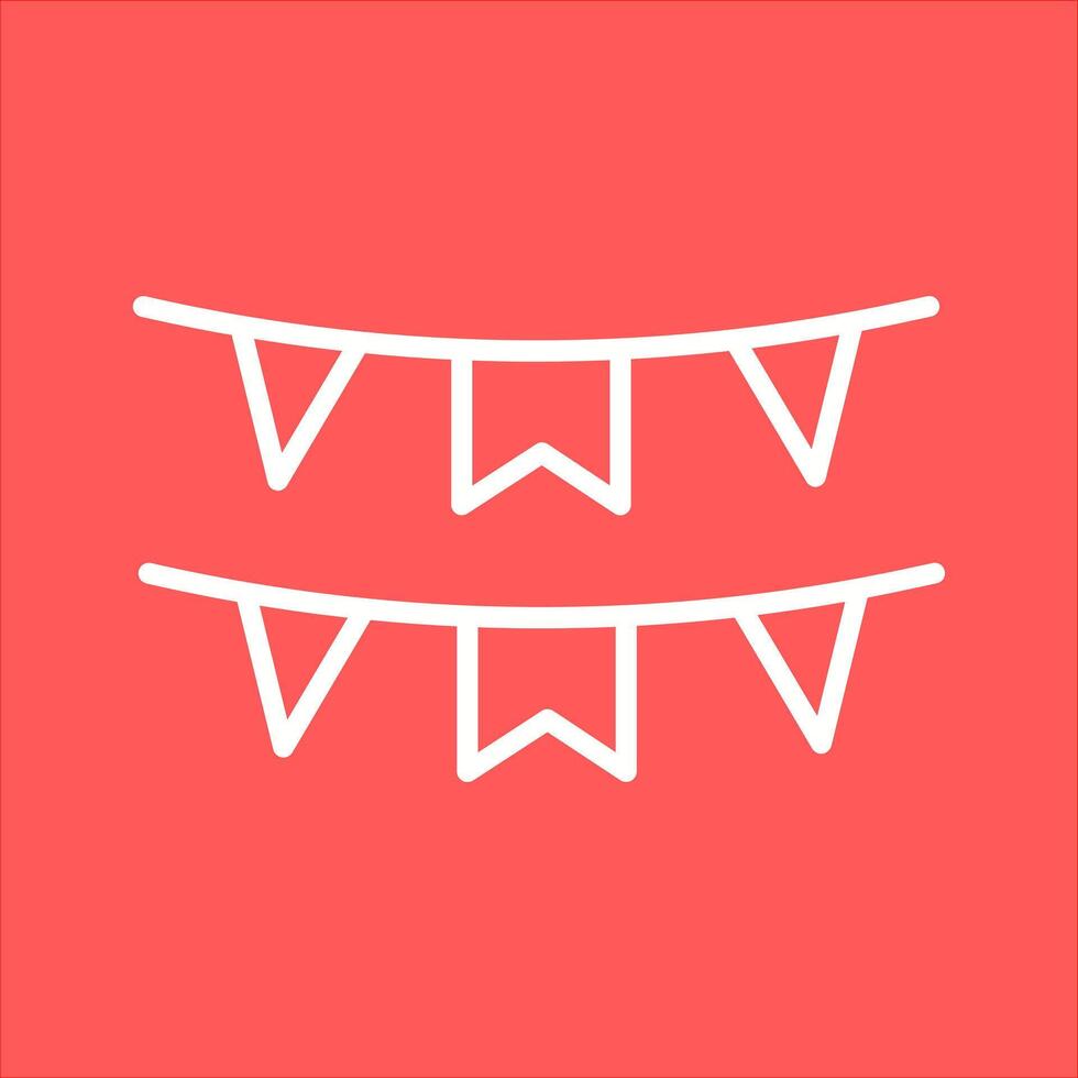 Bunting Flags Icon Design vector