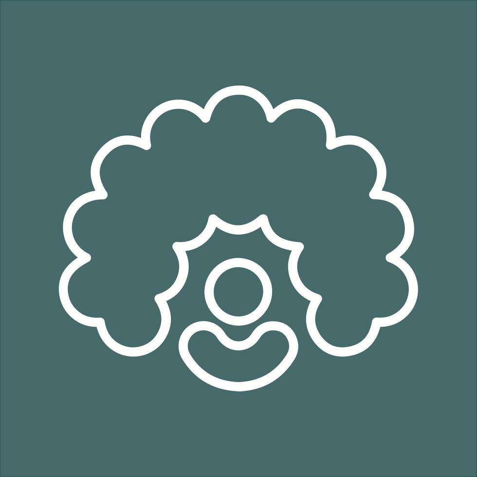 Clown Wig Icon Design vector