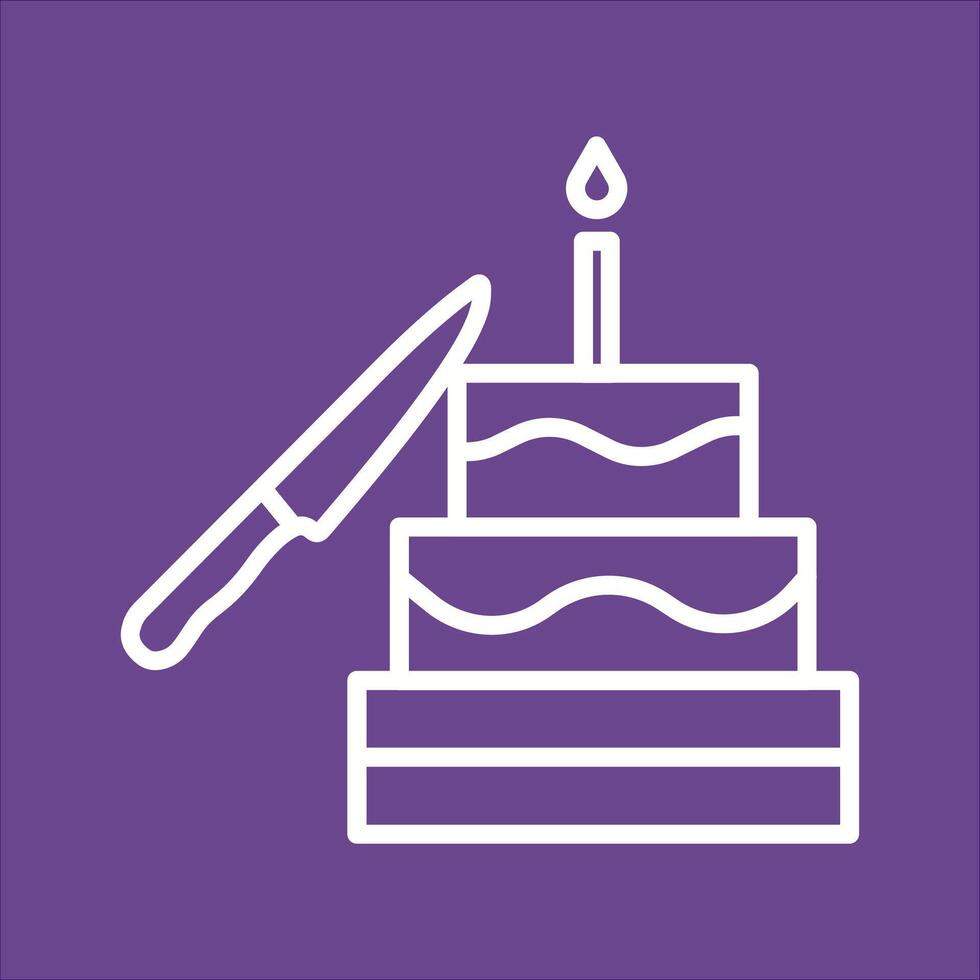 Cake Cutting Icon Design vector