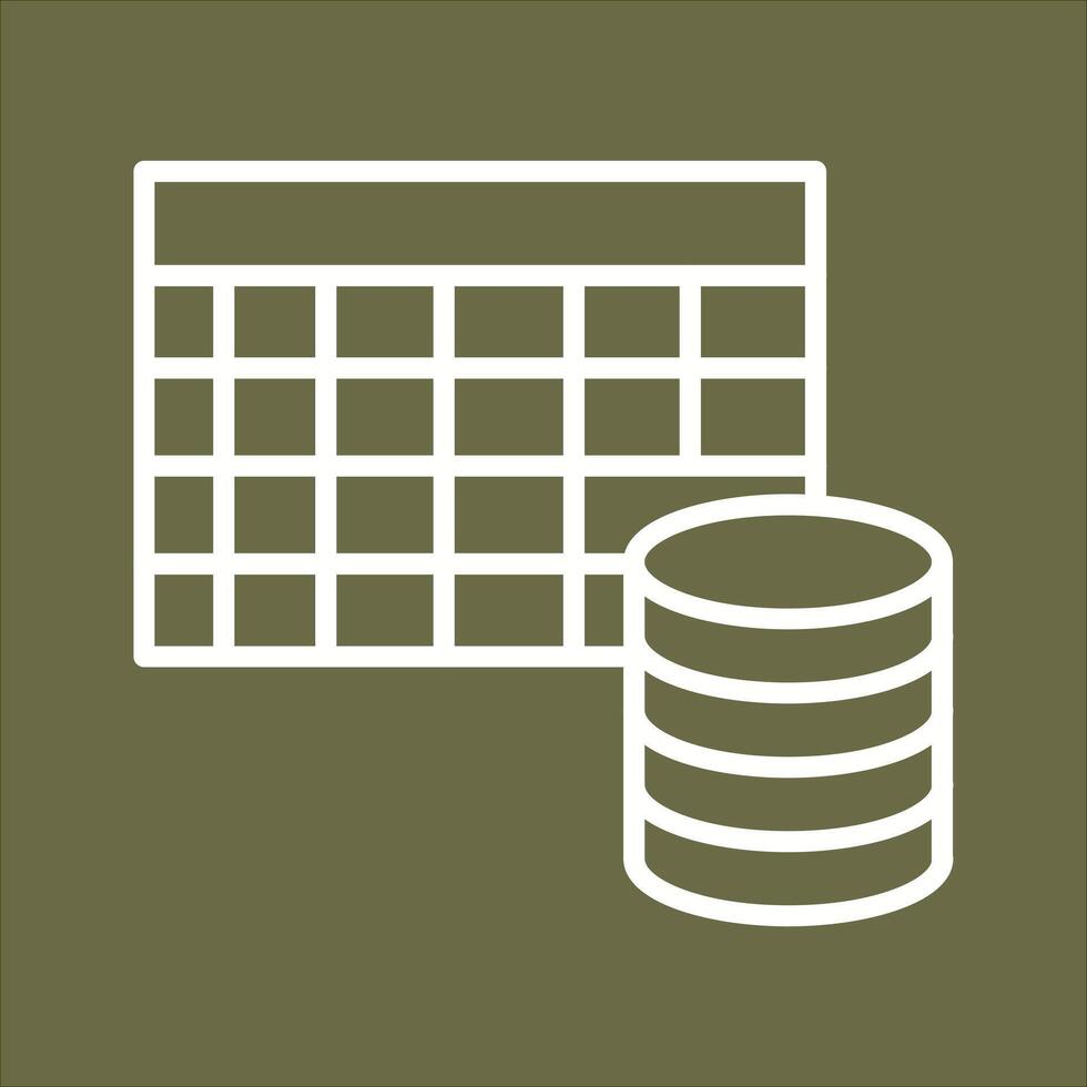Table Data Icon Design vector