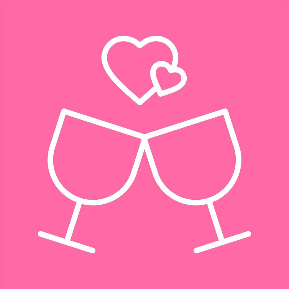 Wine Glass with Cheers Icon Design vector