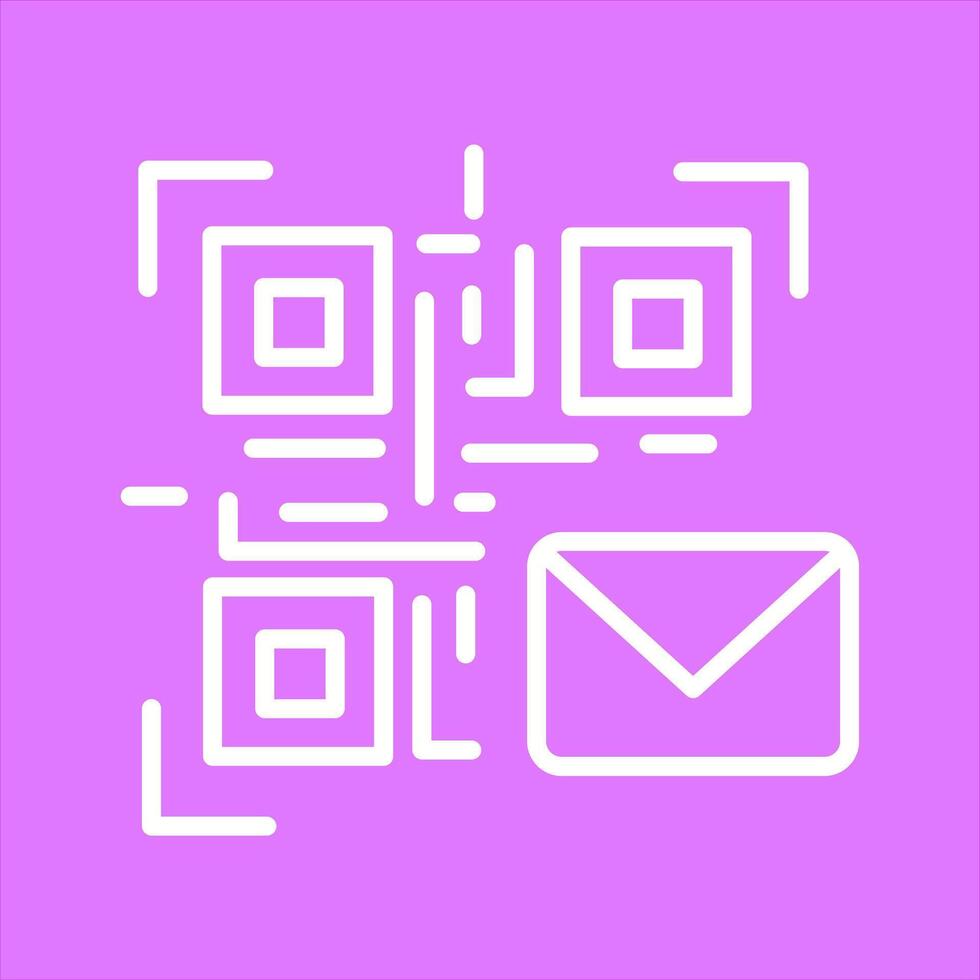 QR Code Email Icon Design vector