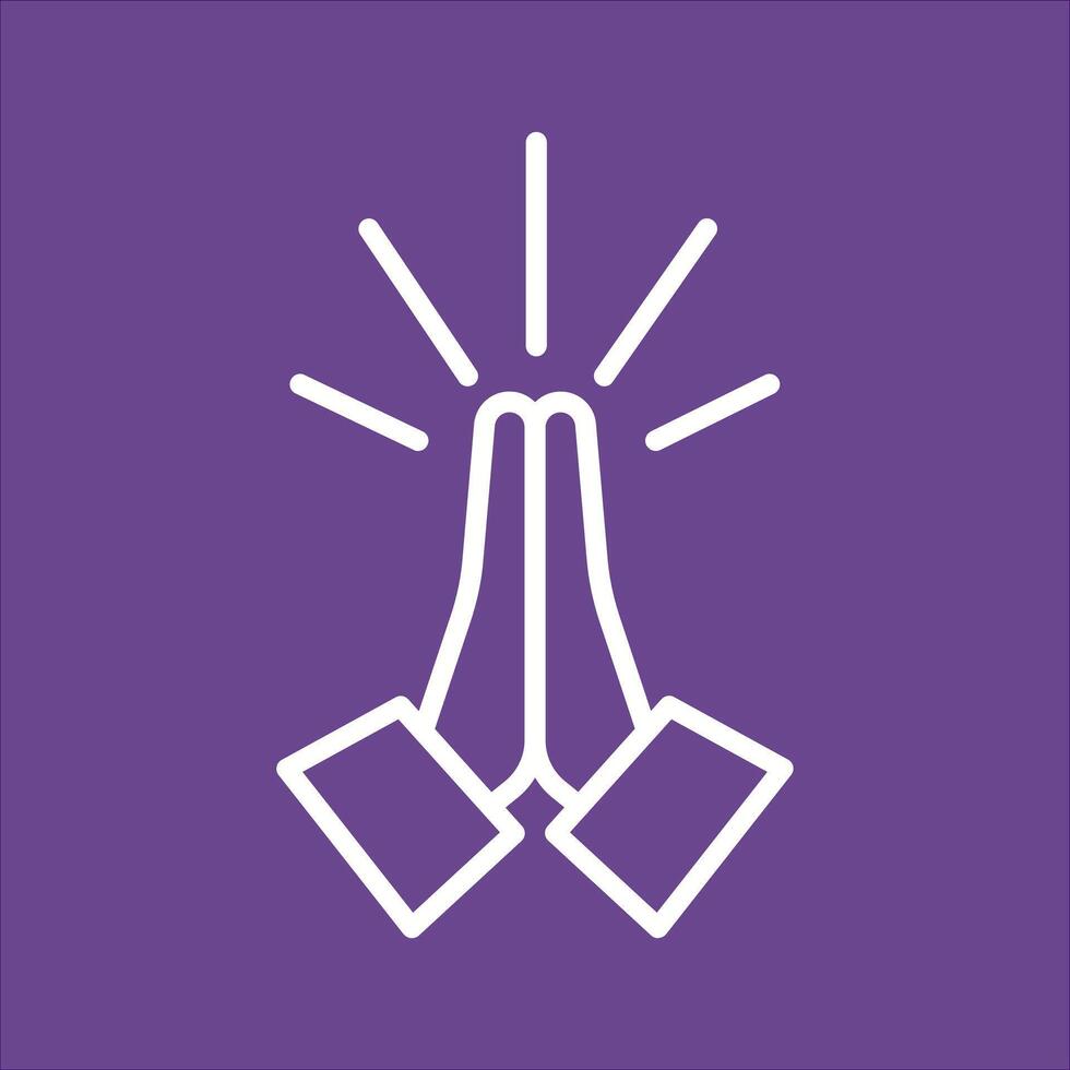 Folded Hands Icon Design vector