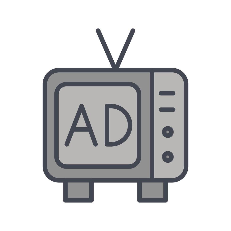 TV Commercial Icon Design vector