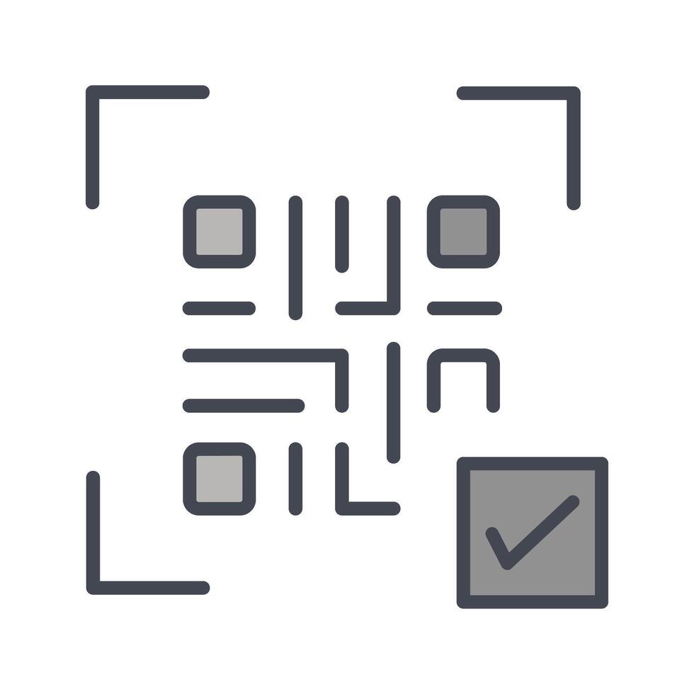 QR Code Link Icon Design vector