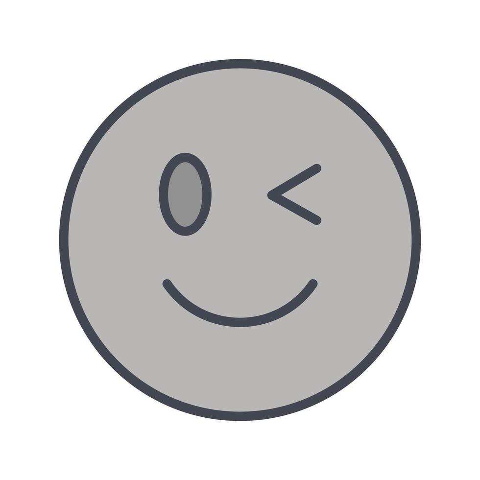 Winking Face Icon Design vector