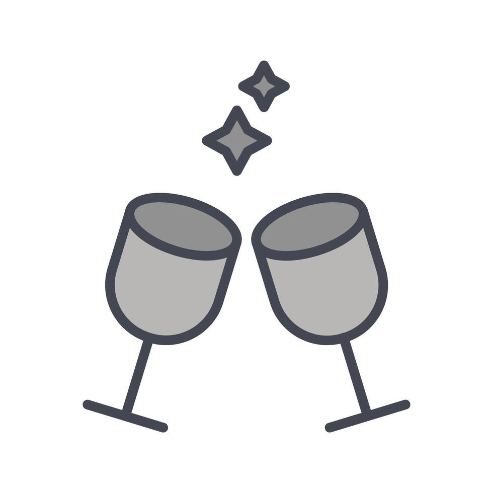 Wine Glasses Icon Design vector