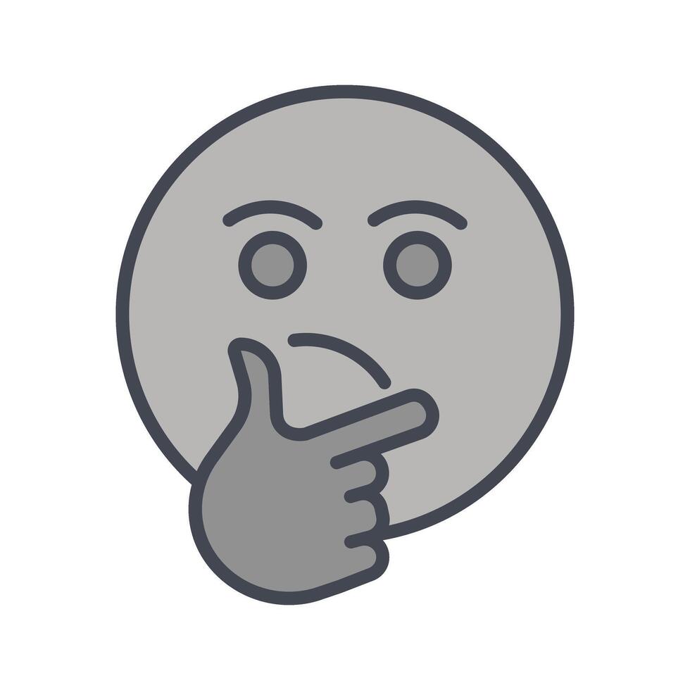 Thinking Face Icon Design vector