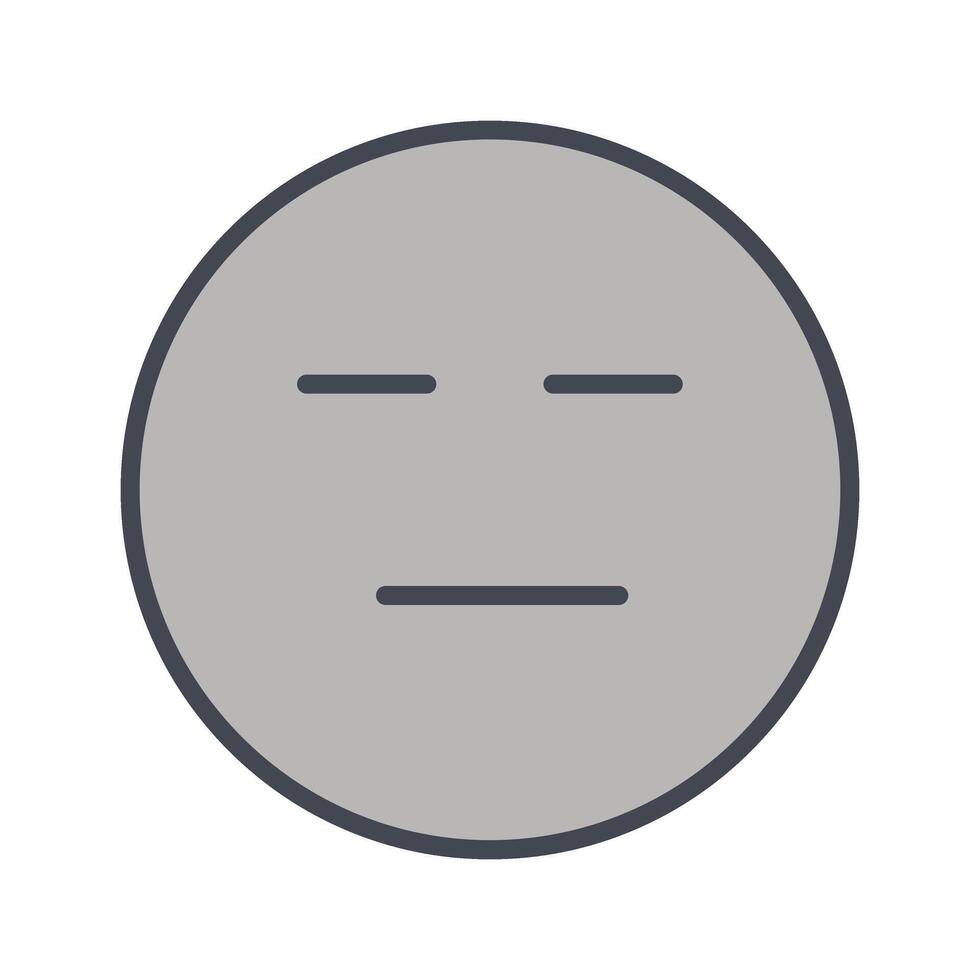 Neutral Face Icon Design vector