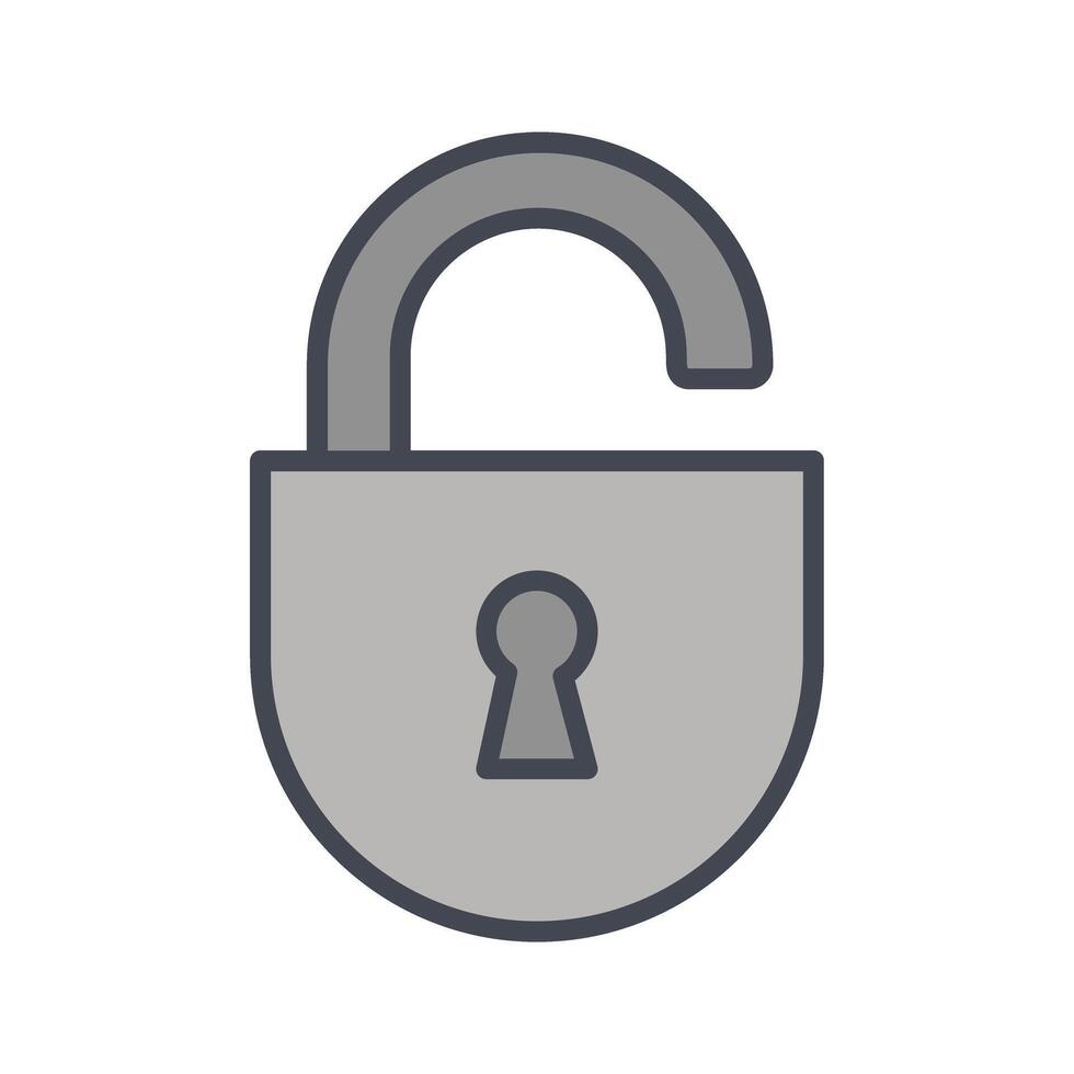 Open Lock Icon Design vector