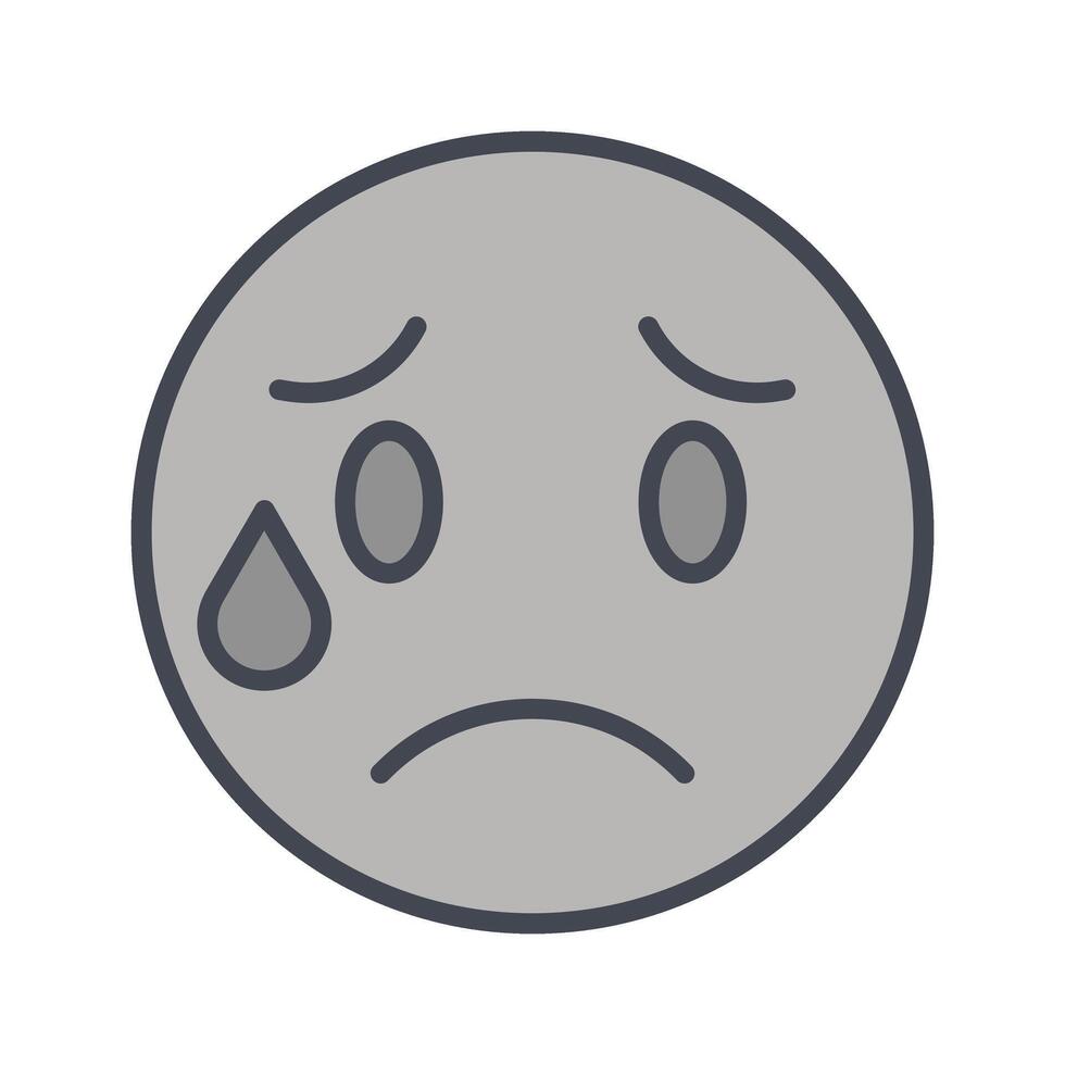 Crying Face Icon Design vector